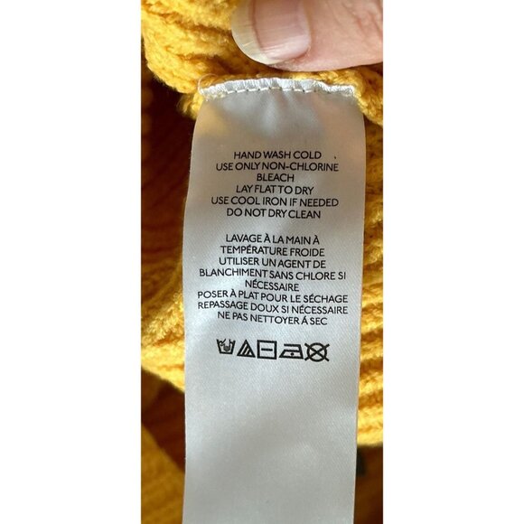 Anthropologie Knitted Cropped Sweater Pullover Yellow Size XSmall - Picture 7 of 7